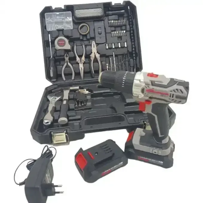 علبة أدوات مع مفك براغي caisse a outils avec visseuse CROWN 20V CT21102H-2-(50) - الصورة 3