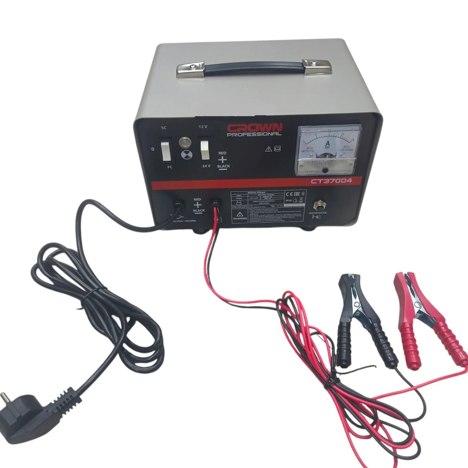 شاحن بطارية 12-24 فولت Chargeur de batterie 12-24V 180W CROWN CT37004