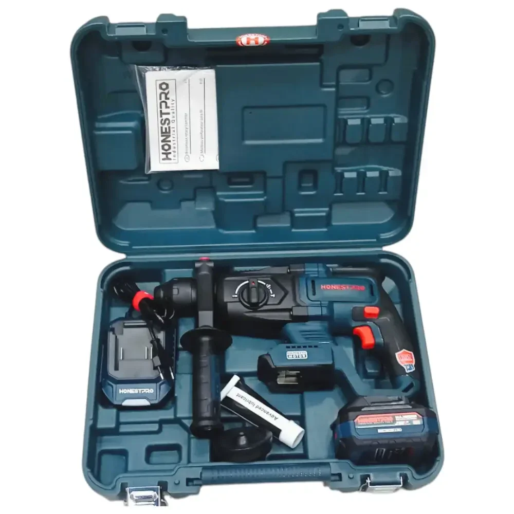 الة الثقب و الحفر بالبطارية marteau perforateur HONESTPRO a batterie 21V YAE2649 - الصورة 3