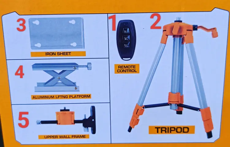 Niveau Laser 4D 16 Lignes 2 Batteries avec Trépied DINGQI - الصورة 3
