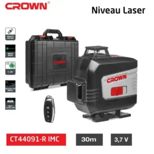 جهاز ضبط المستوى بالليزر أصلي من كراون Niveau Laser 4D 16 Lignes 30M CT44091-R IMC CROWN