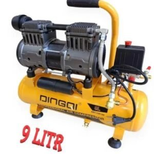 كمبرسور هواء صامت 9 لتر+5قطع Compresseur d'air silencieux 9 litres + kits5 pièces DINGQI