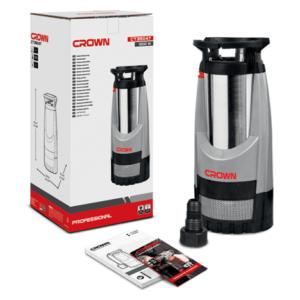 مضخة ذات جودة عالية من علامة Pompe à eau immergée 1200W Hmax44m Profondeur 7m flotteur integrée CT35047 CROWN