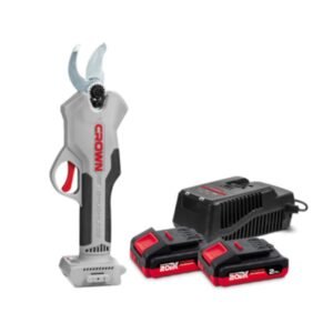 Secateur Sans Fil 20v 2.0ah CROWN Avec 2 Batteries et malette Réf: CT29001HX-2