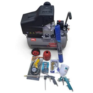 كمبرسور هواء صامت 24لتر Compressor Air 25L 2HP/1.5kW CROWN CT36028 + kits5 pièces