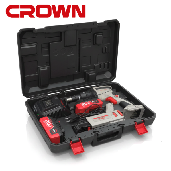 ⁦مفك براغي للجبس VISSEUSE PLAQUISTE AUTOMATIQUE 20V 4.0AH 30 N.M BRUSHLESS CROWN CT22077XS⁩ - الصورة ⁦2⁩