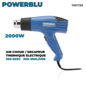 AIR CHOUD / DECAPEUR THERMIQUE ELECTRIQUE 2000W POWERBLU [YAE1139] جهاز تسخين الهواء